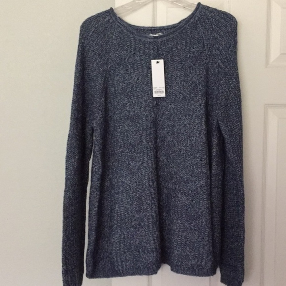 $15 SALE NWT Long Sleeve Blue Knit Sweater Minimalist SONOMA Winter Fall